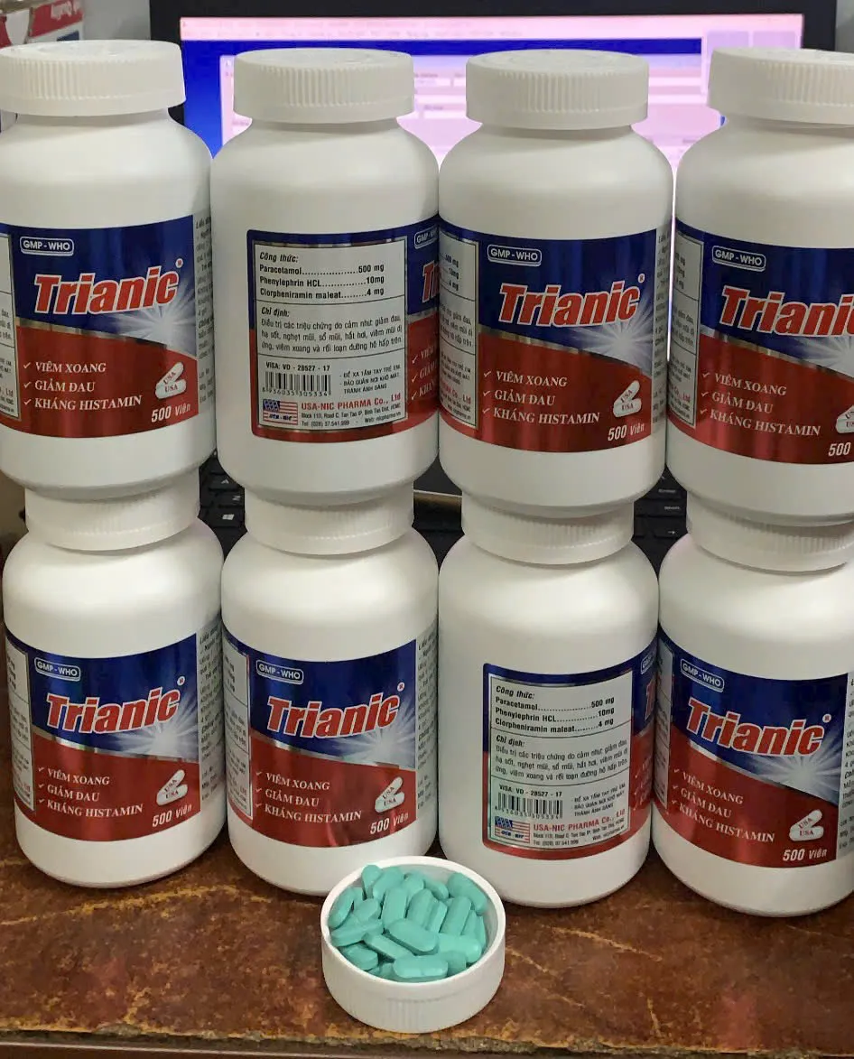 Trianic – Hỗ trợ giảm nhanh triệu chứng cảm cúm, sốt, sổ mũi, đau đầu